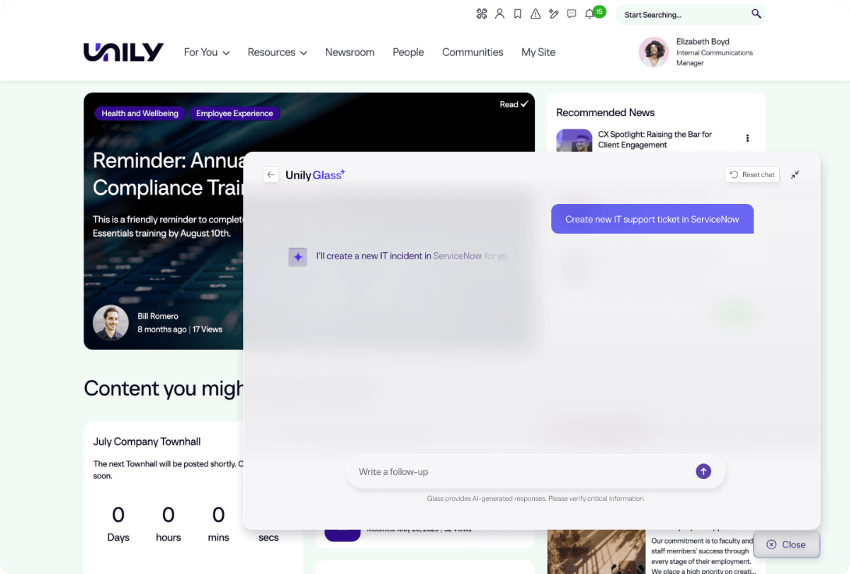 Unily Glass - Conversational UI-1